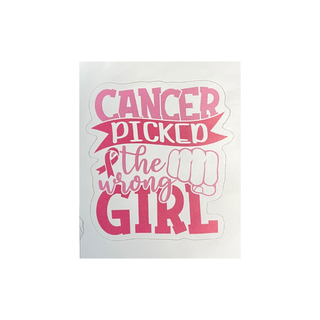Fight Cancer Sticker (Girl)