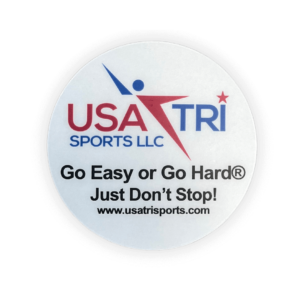 USA Tri Sports Go Easy or Go Hard Sticker