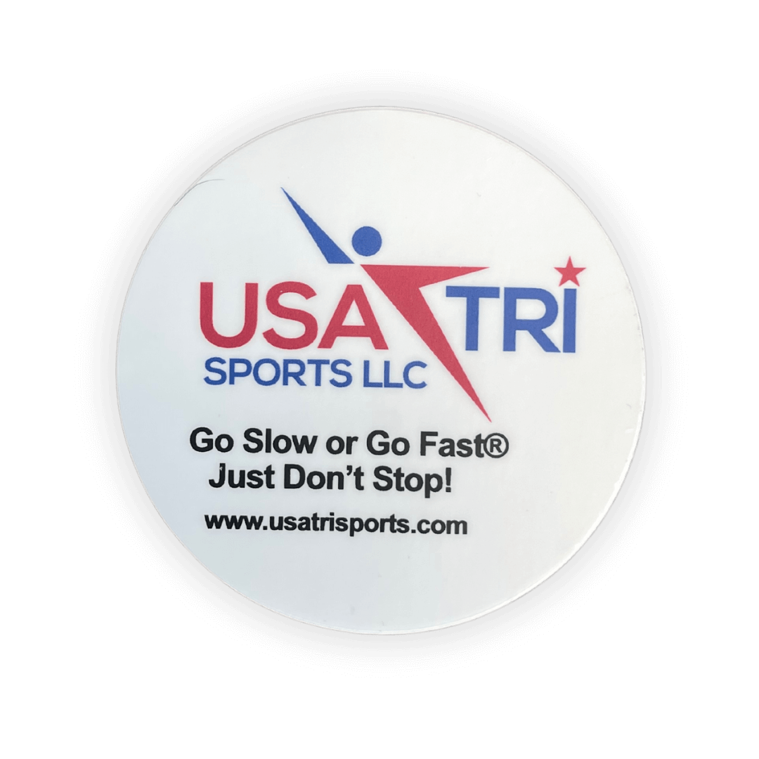 USA Tri Sports Go Slow or Go Fast Sticker